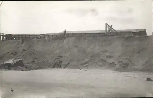 Foto Ak Nordseebad Langeoog Ostfriesland, Schutzdüne, Sturmschäden