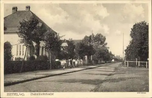 Ak Zetel in Oldenburg Friesland, Bahnhofstraße