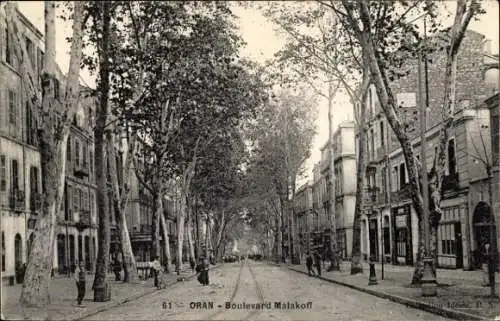 Ak Oran Algerien, Boulevard Malakoff