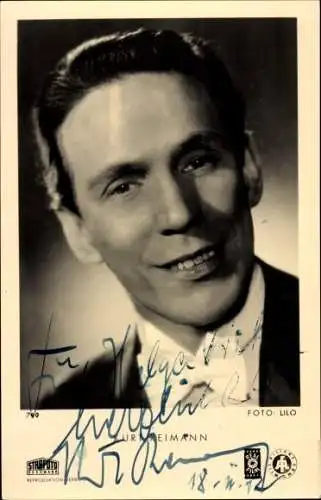 Ak Opernsänger und Schauspieler Kurt Reimann, Portrait, Autogramm