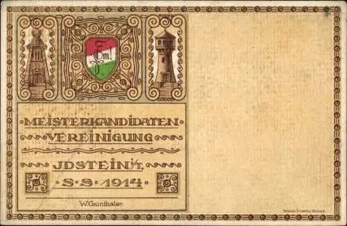 Studentika Ak Idstein im Taunus Hessen, Meisterkandidaten Vereinigung 1914