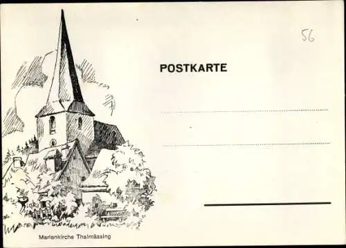 Künstler Ak Thalmässing in Mittelfranken, Marienkirche