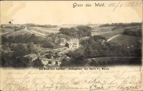 Ak Wald im Rheinland Solingen, Itterthal, Volksgarten