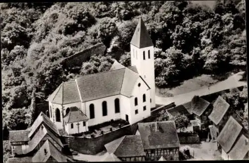 Ak Hering Otzberg im Odenwald, Kirche aus der Vogelschau, Gasthof zur Krone