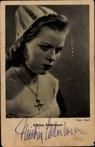 Ak Schauspielerin Kristina Söderbaum, Portrait, Autogramm
