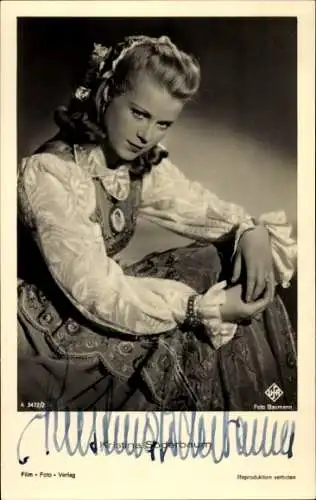 Ak Schauspielerin Kristina Söderbaum, Portrait, Ufa Film, Autogramm