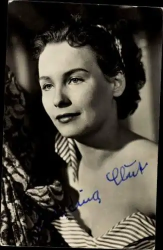 Ak Schauspielerin Christina Huth, Portrait, Autogramm