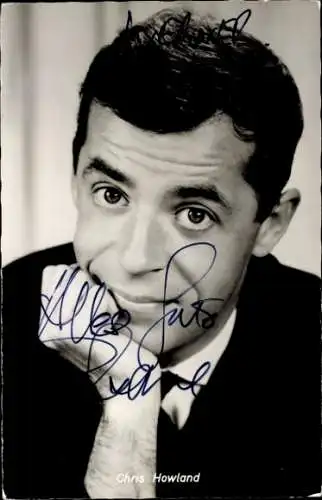 Ak Der Sänger und Schauspieler Chris Howland, Portrait, Autogramm