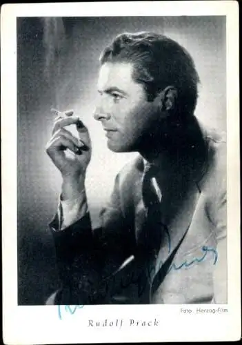 Ak Schauspieler Rudolf Prack, Portrait, Autogramm