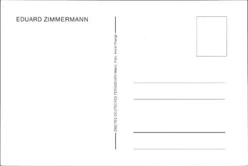 Ak Schauspieler Eduard Zimmermann, Portrait, Autogramm, Serie Aktenzeichen XY ungelöst