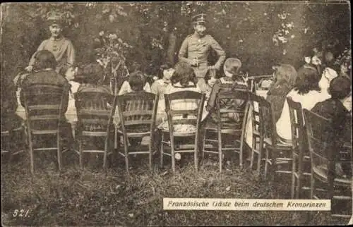 Ak Französische Gäste bei Kronprinz Wilhelm von Preußen
