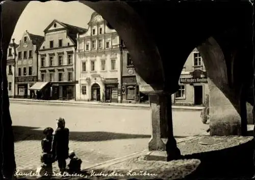 Ak Lądek Zdrój Bad Landeck Schlesien, Unter den Lauben