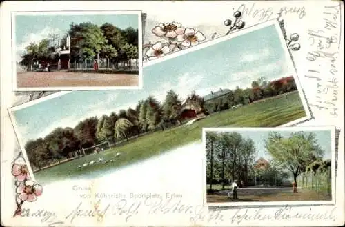 Ak Erlau in Sachsen, Kühnrichs Gasthof, Sportplatz