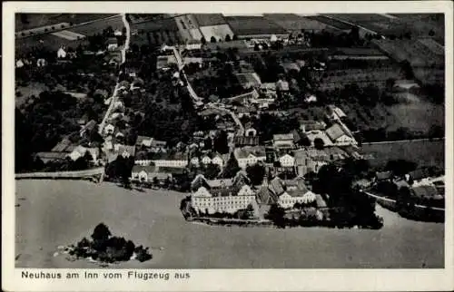 Ak Neuhaus am Inn in Niederbayern, Fliegeraufnahme