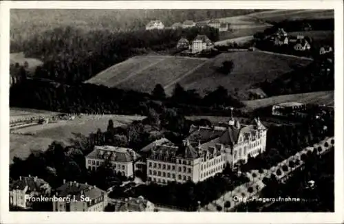 Ak Frankenberg in Sachsen, Fliegeraufnahme, Teilansicht