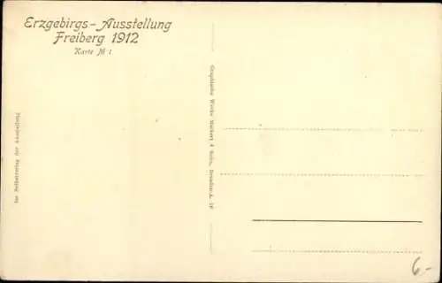 Ak Freiberg in Sachsen, Erzgebirgsausstellung 1912, Besucher