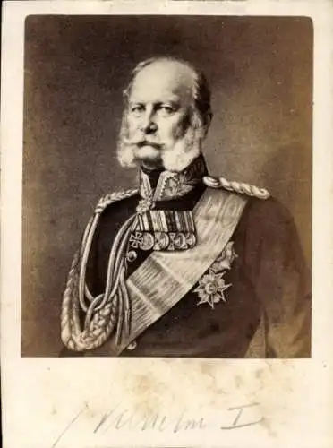 CdV Kaiser Wilhelm I. von Preußen, Portrait in Uniform, Orden