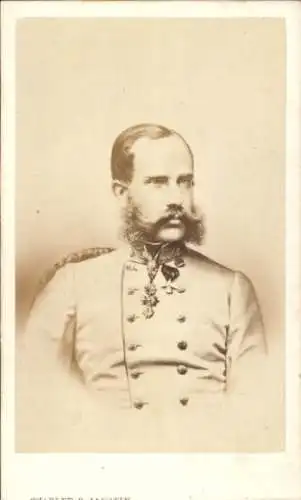 CdV Kaiser Franz Joseph I, Portrait in Uniform, Orden