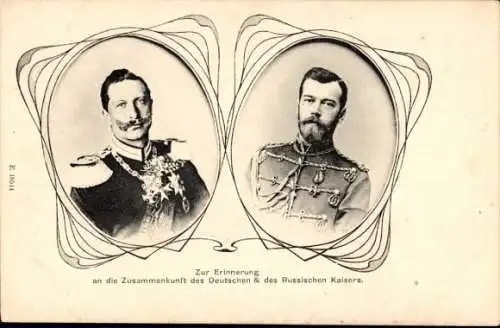 Ak Kaiser Wilhelm II., Zar Nikolaus II. von Russland