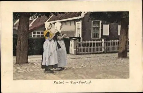 Ak Zuid Beveland Zeeland, Mädchen in Tracht