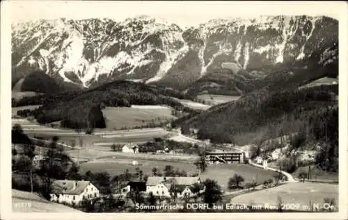 Ak Dörfl Edlach an der Rax Reichenau an der Rax Niederösterreich, Gesamtansicht, Rax