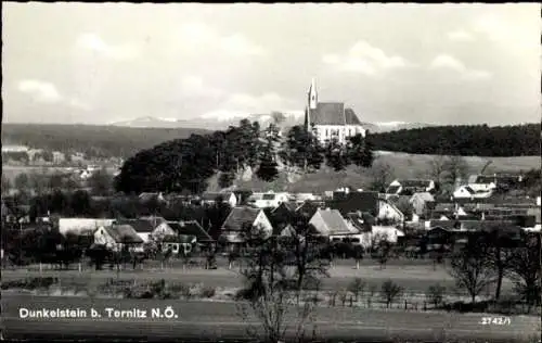 Ak Dunkelstein Niederösterreich, Gesamtansicht, Kirche