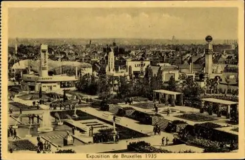Ak Brüssel, Weltausstellung 1935, Panoramablick