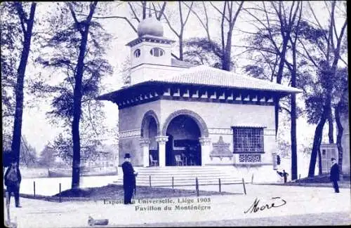 Ak Liège Lüttich Wallonien, Weltausstellung 1905, Pavillon von Montenegro