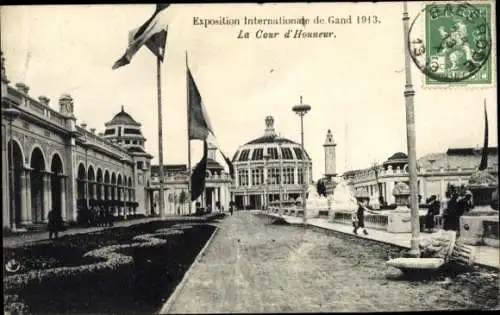 Ak Gent Gent Ostflandern, Ehrenhof, Internationale Ausstellung 1913