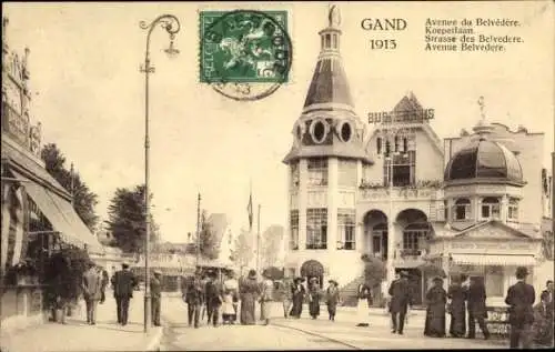 Ak Gent Gent Ostflandern, Avenue Belvedere, Weltausstellung 1913
