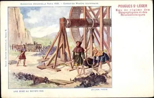 Künstler Ak Paris, Ausstellung 1900, eine mittelalterliche Mine