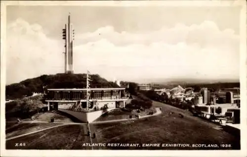 Ak Schottland, The Atlantic Restaurant, Empire Exhibition, Glasgow, 1938