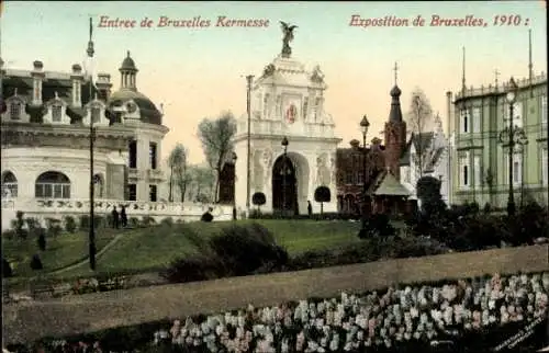 Ak Brüssel, Weltausstellung 1910, Eingang zur Brüsseler Messe