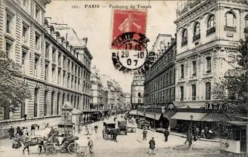 Ak Paris X, Faubourg du Temple