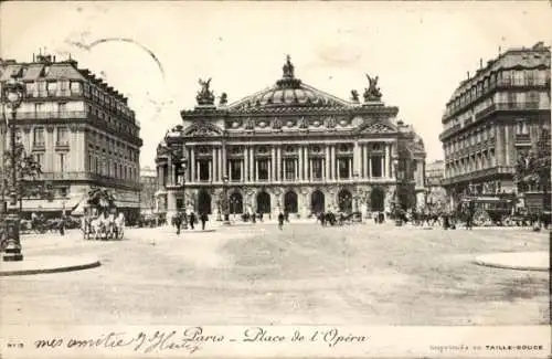 Ak Paris XI, Place de Opera