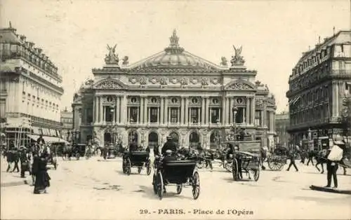 Ak Paris XI, Place de Opera