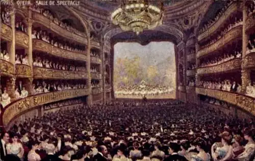 Ak Paris XI, Oper, Aufführungssaal