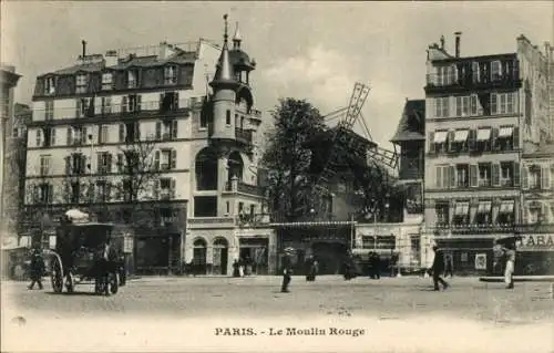 Ak Paris 18. Jahrhundert Montmartre, Moulin Rouge