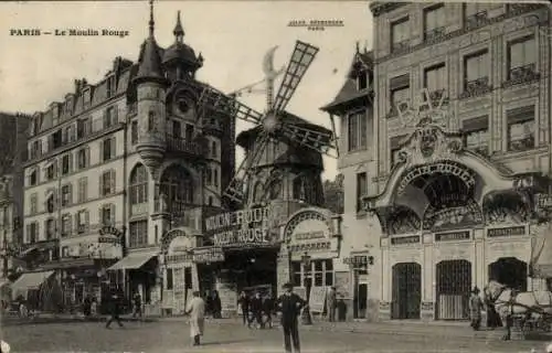 Ak Paris 18. Jahrhundert Montmartre, Moulin Rouge