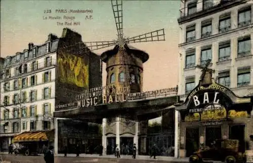 Ak Paris XVIII. Bezirk Buttes-Montmartre, Le Moulin Rouge