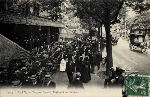 Ak Bourse de Paris II, Taverne Pousset, Boulevard des Italians