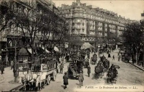 Ak Paris IX Boulevard des Italians