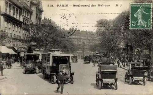 Ak Paris IX, Boulevard des Italians, Mercedes