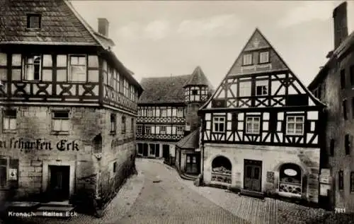 Ak Kronach im Frankenwald Bayern, Kaltes Eck, Wohnhäuser