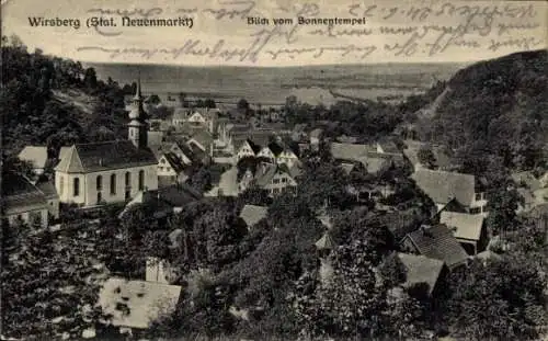 Ak Wirsberg im Fichtelgebirge, Gesamtansicht, Blick vom Sonnentempel