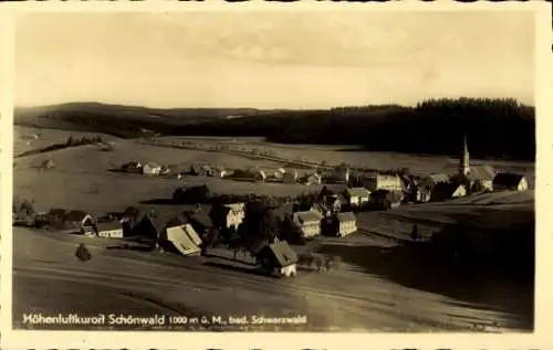 Ak Schönwald im Schwarzwald Baden, Totalansicht