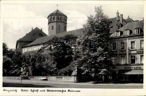 Ak Bayreuth in Oberfranken, Altes Schloss, Brunnen