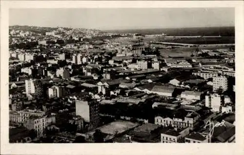 Ak Algier Alger Algerien, Quartier de Belcourt et le Port