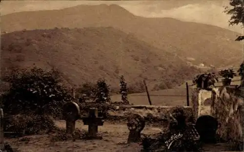 Ak Bidarray Pyrénées Atlantiques, Friedhof