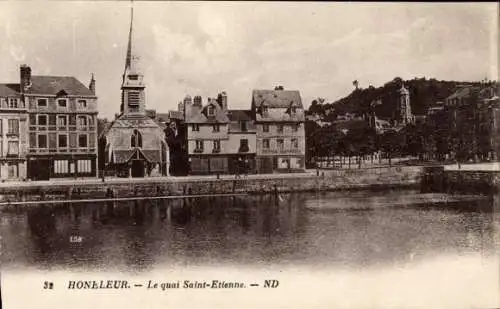 Ak Honfleur Calvados, Quai Saint-Etienne